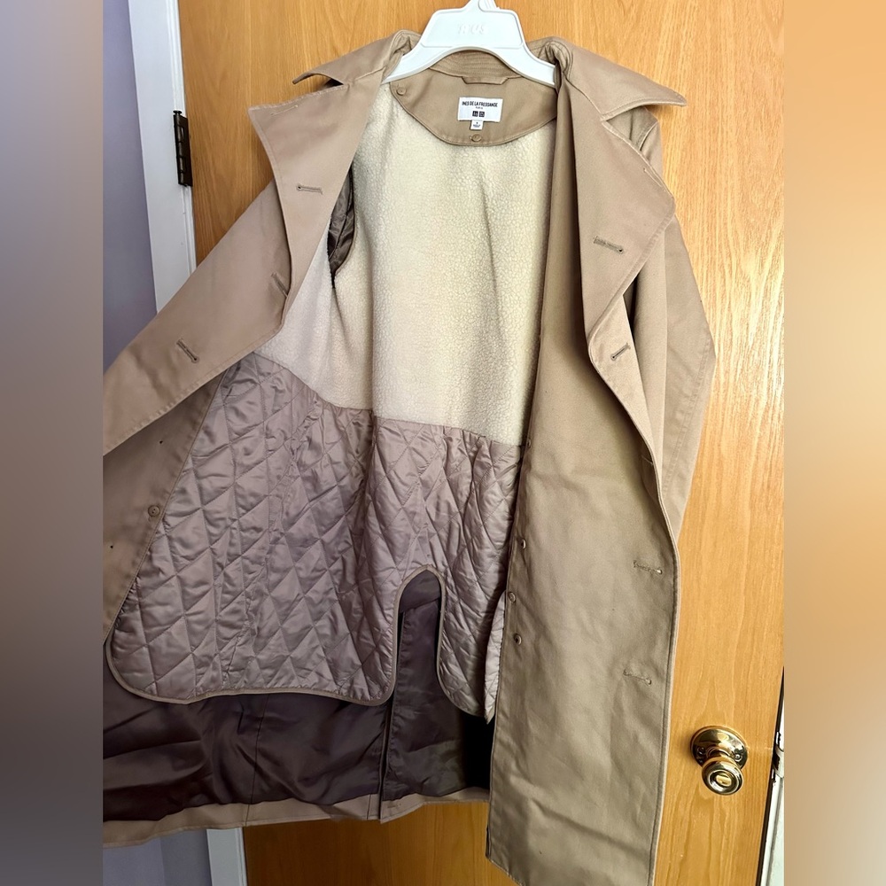Uniqlo Ines de la Fressange Khaki Trench Coat - Picture 9 of 12